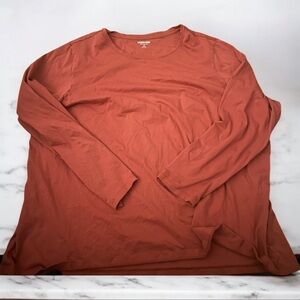 Lands End Rust Long Sleeve Shirt